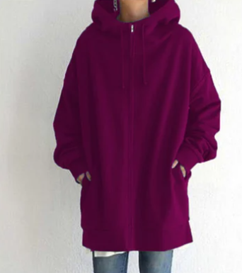 Women's hoodie with zip for autumn/winter