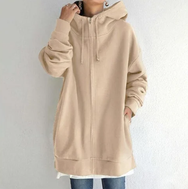 Women's hoodie with zip for autumn/winter