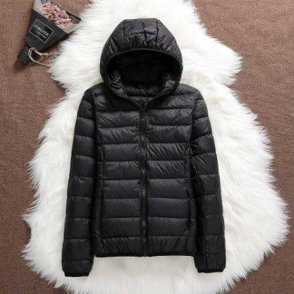 Winter fashion | women's hooded down jacket