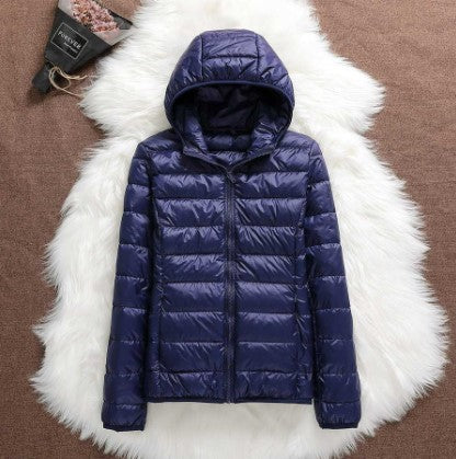 Winter fashion | women's hooded down jacket