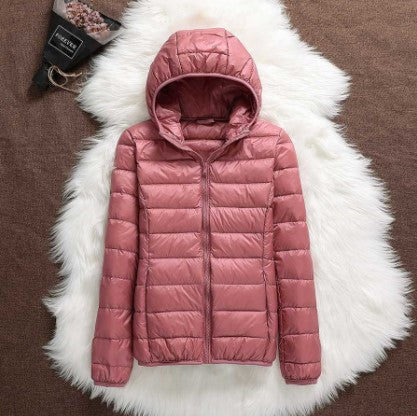 Winter fashion | women's hooded down jacket