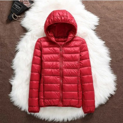 Winter fashion | women's hooded down jacket
