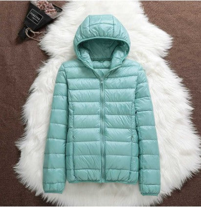 Winter fashion | women's hooded down jacket