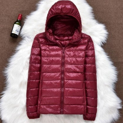 Winter fashion | women's hooded down jacket