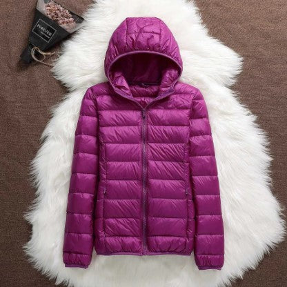Winter fashion | women's hooded down jacket