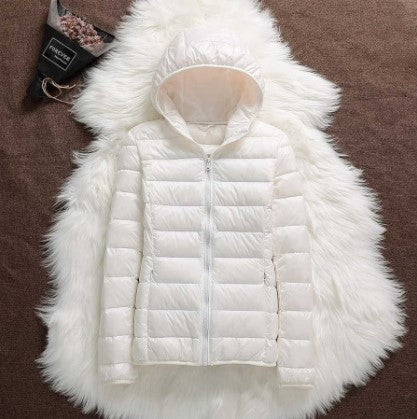 Winter fashion | women's hooded down jacket