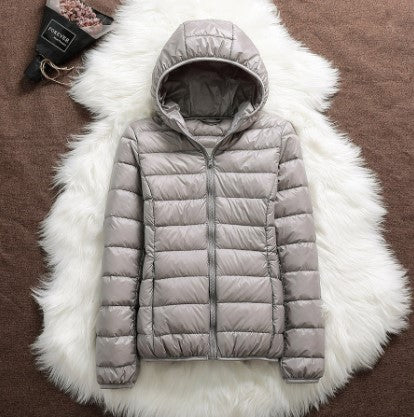 Winter fashion | women's hooded down jacket