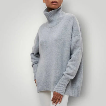 Women's plus-size roll-neck sweater – warm knit for autumn & winter