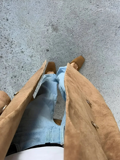 Elena suede trench coat – elegant suede coat