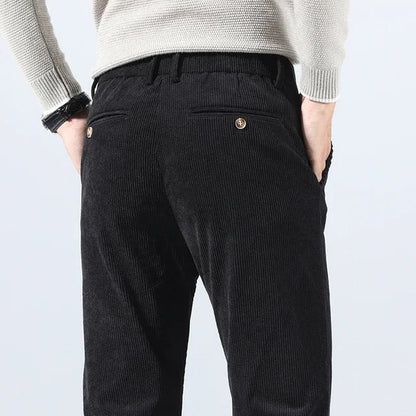 Luca modern black chino pants – men