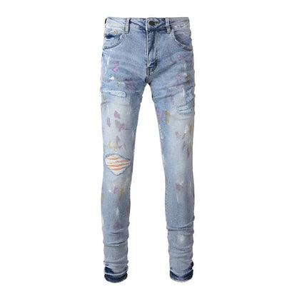 The Rivington Distressed Biker Jeans