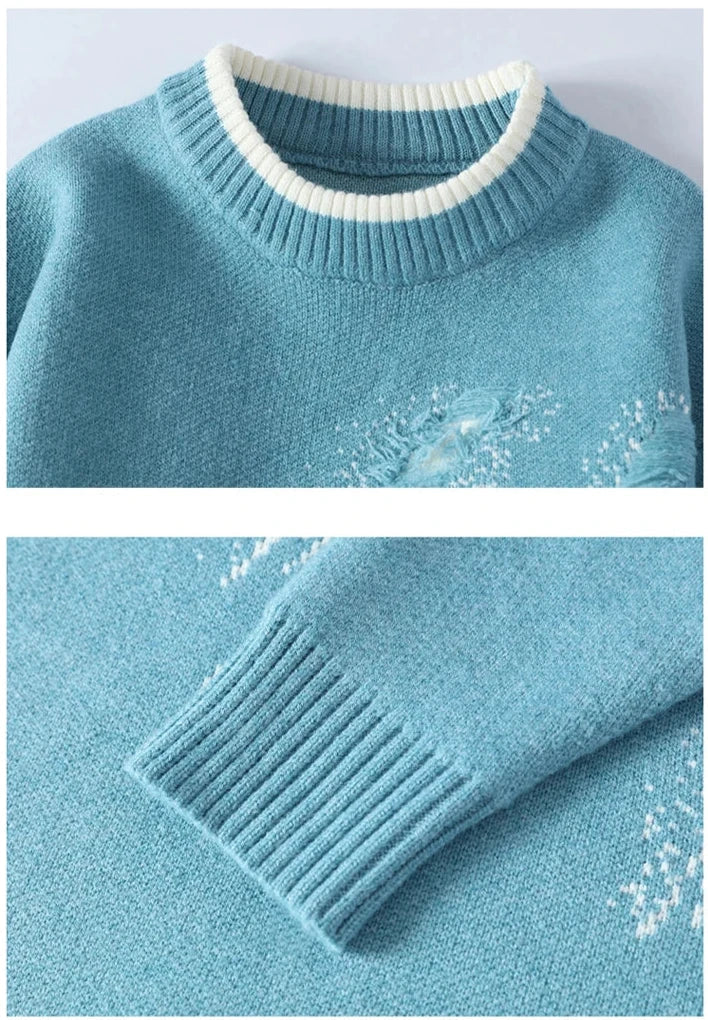 Raphael modern distressed look sweater – men