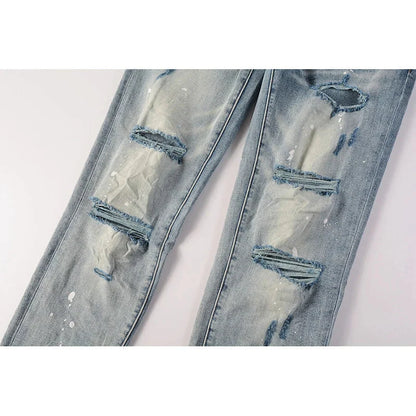 The Magnus Distressed Biker Jeans