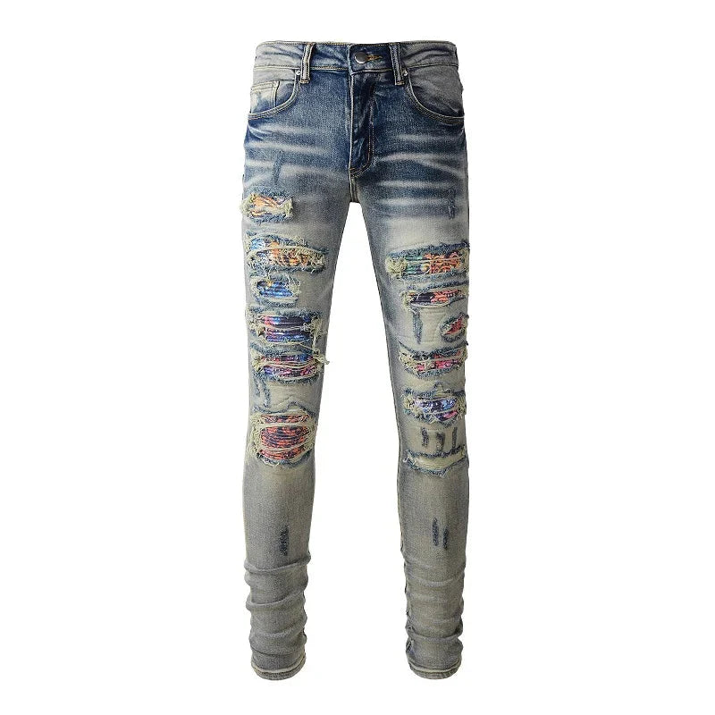 The Denison Distressed Biker Jeans