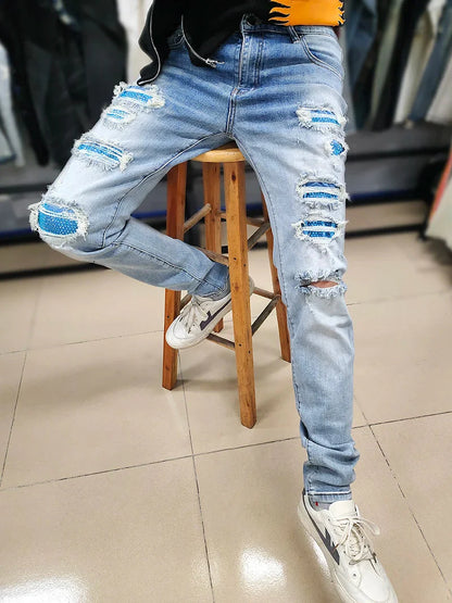 The Montague Rhinestone Distressed Jeans