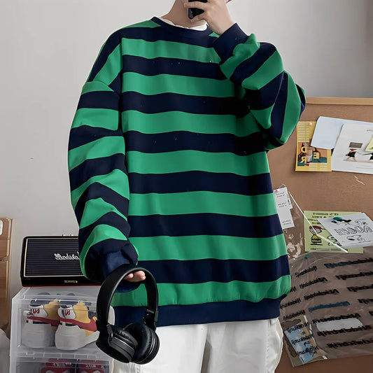 Christian oversized striped knit sweater – men