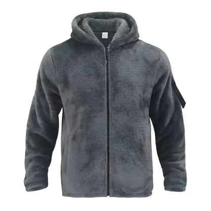 Men’s sherpa fleece jacket warm cosy zip-up – men
