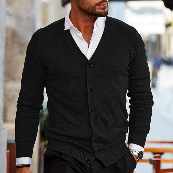 Jasen knitted cardigan sweater – men