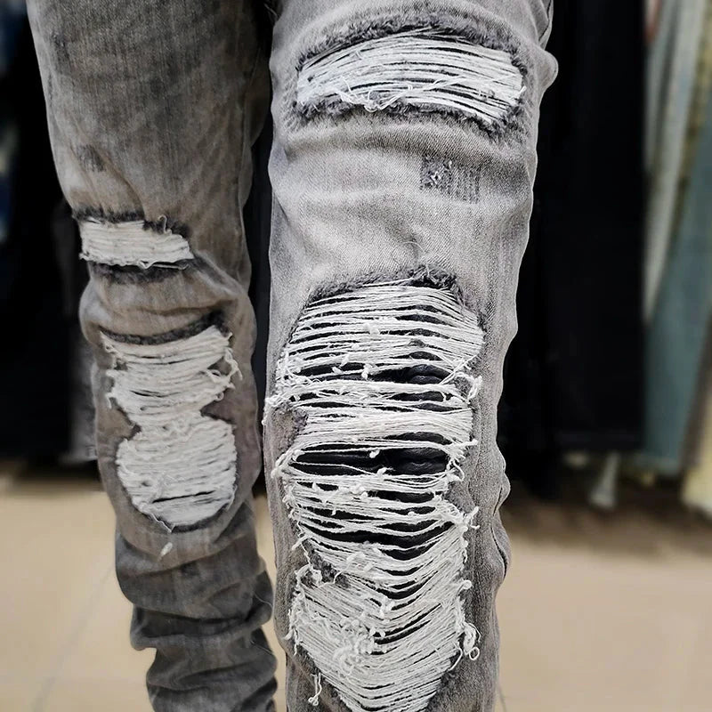 The Blackwell Distressed Biker Jeans