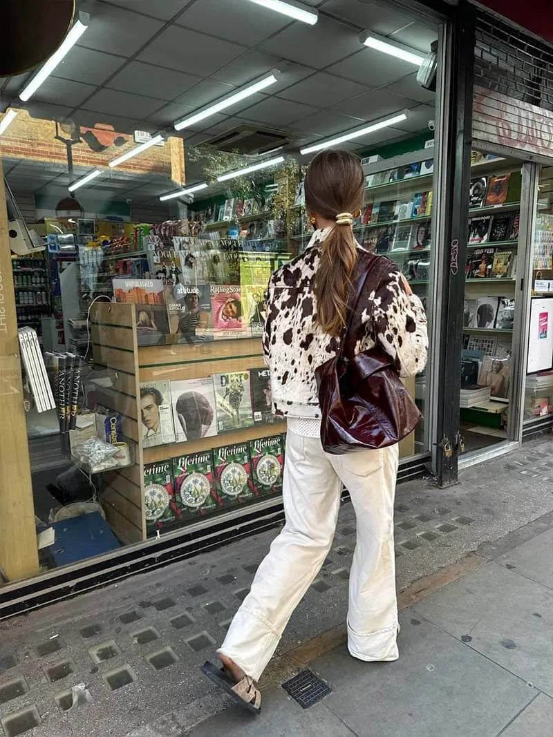 Nova suede cowhide jacket – modern leather look with a suede finish