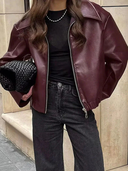 Mirabelle fashion faux-leather jacket – women