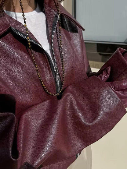 Mirabelle fashion faux-leather jacket – women