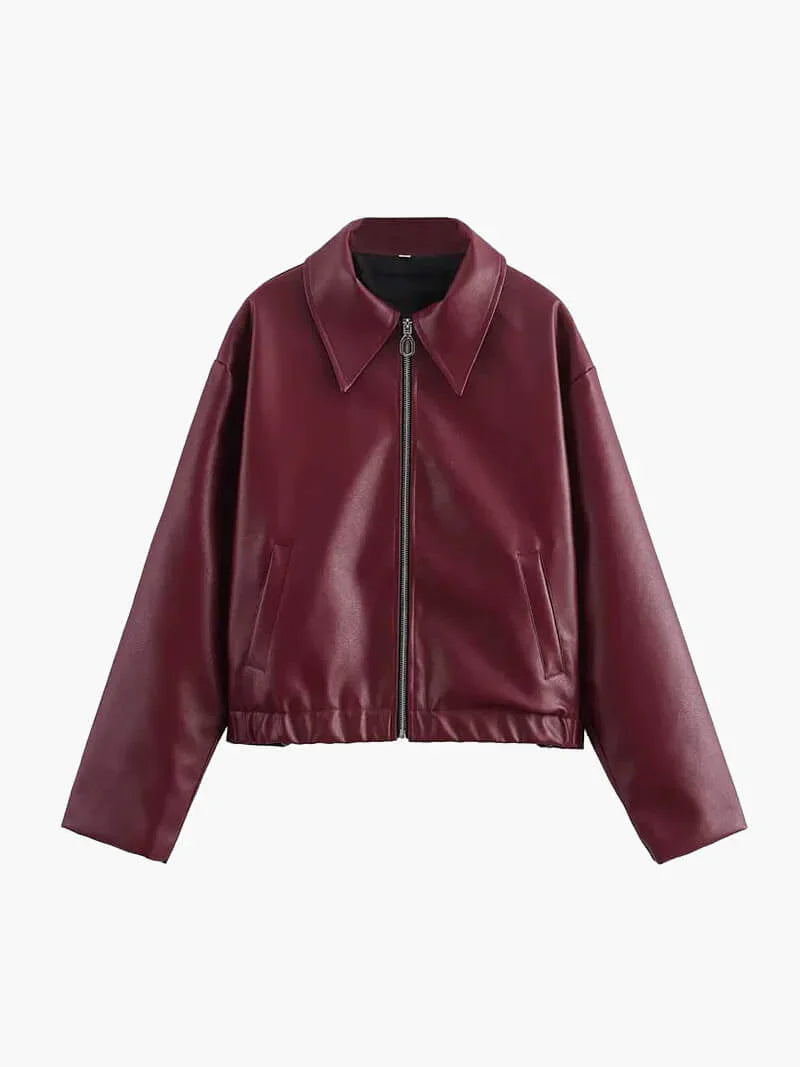 Mirabelle fashion faux-leather jacket – women