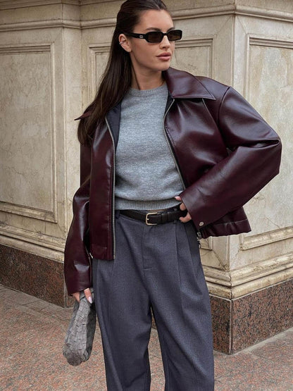 Mirabelle fashion faux-leather jacket – women