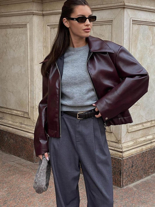 Mirabelle fashion faux-leather jacket – women