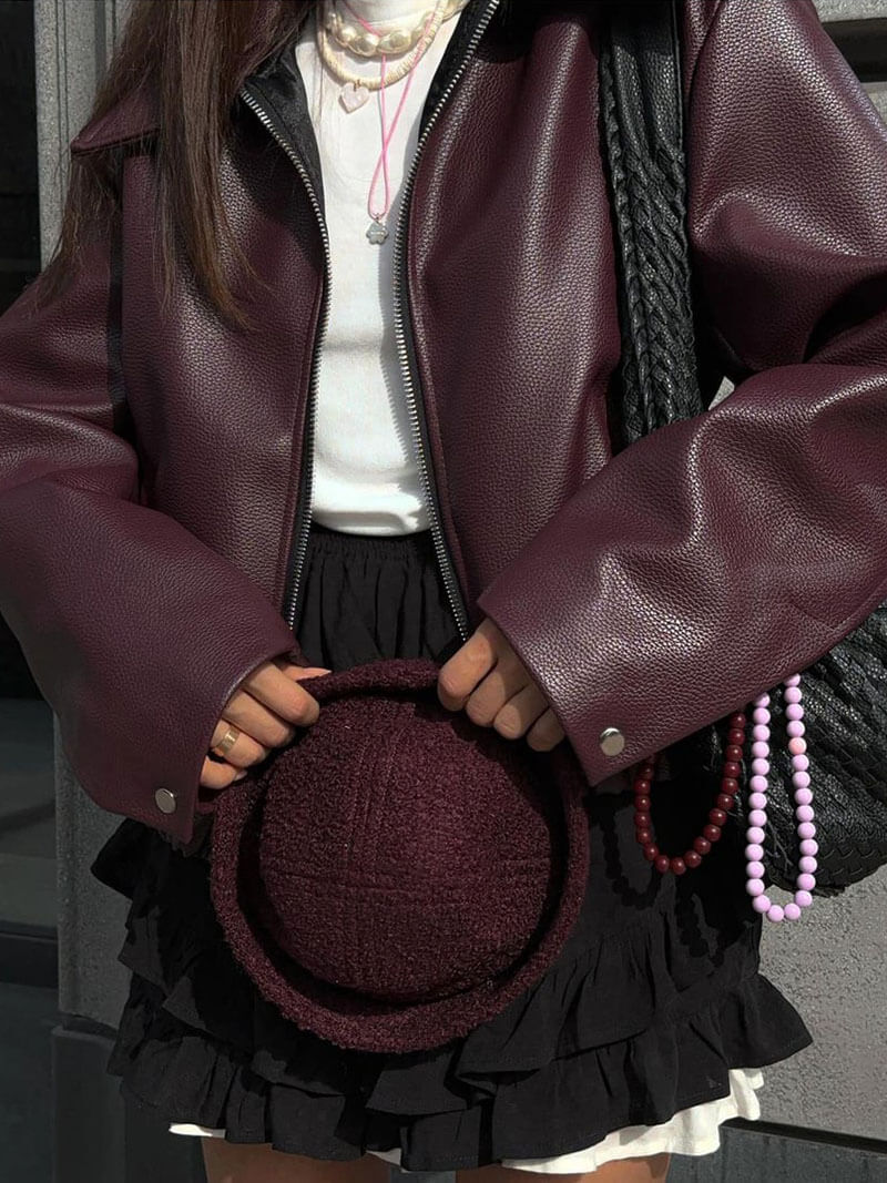 Mirabelle fashion faux-leather jacket – women