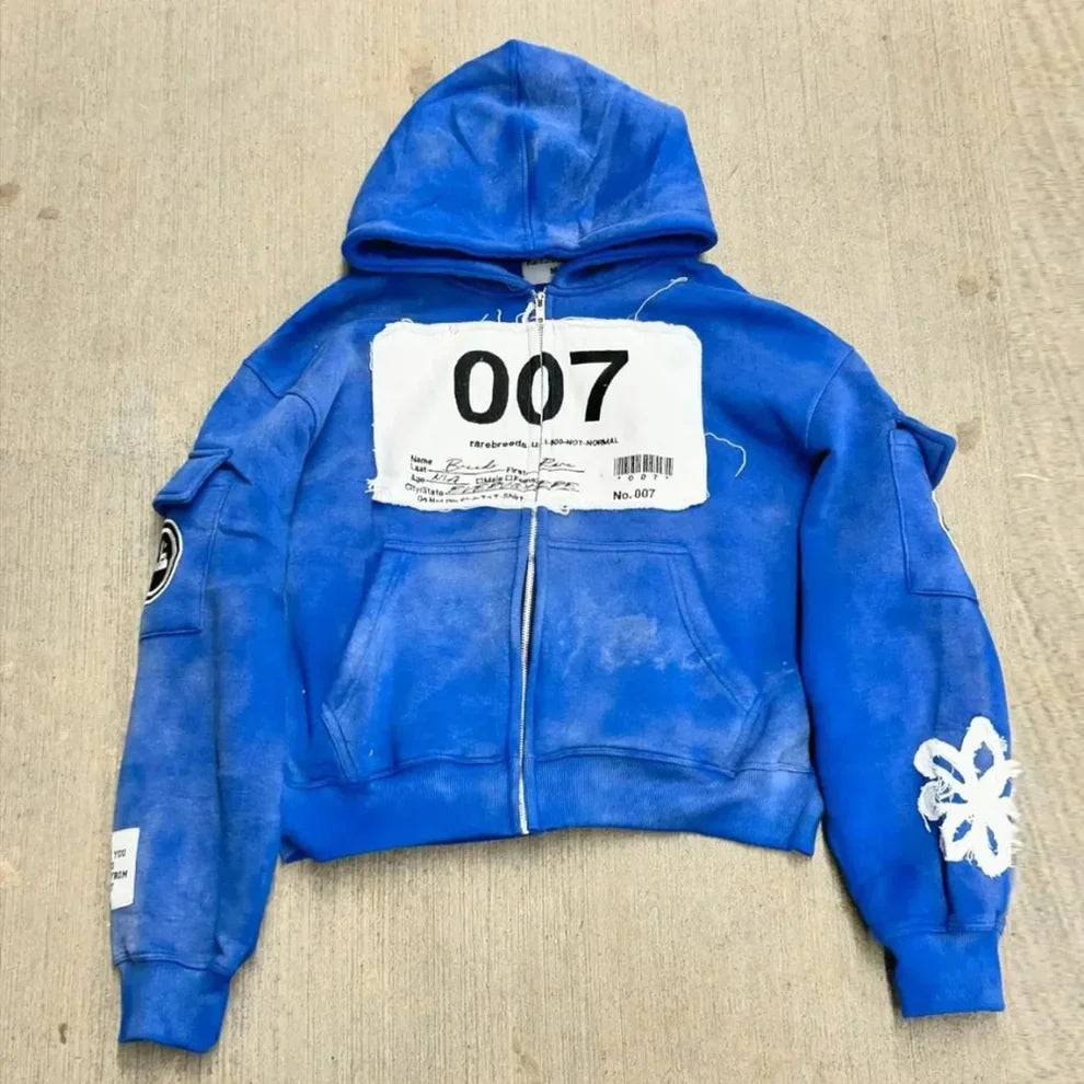 Men’s printed zip-up hooded jacket – men