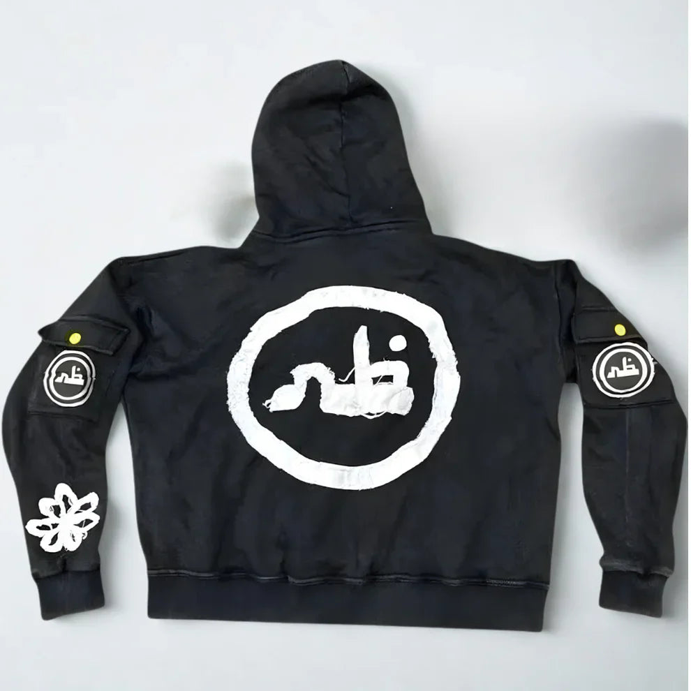 Men’s printed zip-up hooded jacket – men