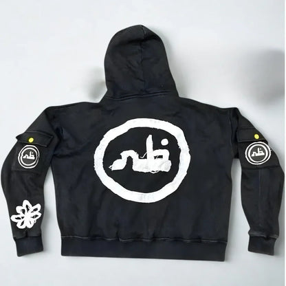 Men’s printed zip-up hooded jacket – men