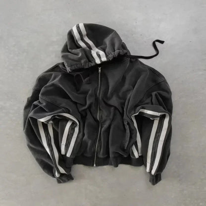 Men’s printed zip-up hooded jacket – men