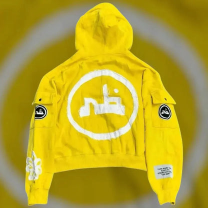 Men’s printed zip-up hooded jacket – men