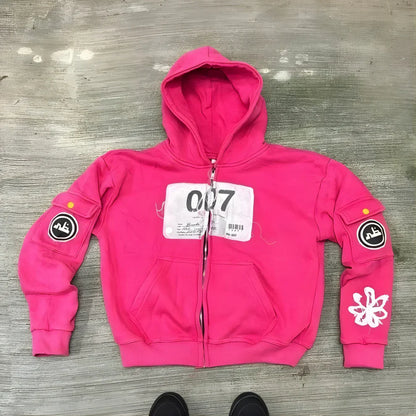 Men’s printed zip-up hooded jacket – men