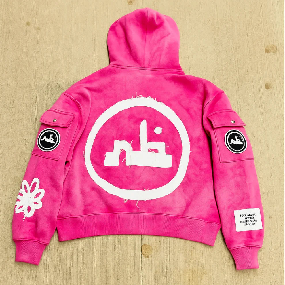 Men’s printed zip-up hooded jacket – men