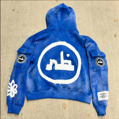 Men’s printed zip-up hooded jacket – men