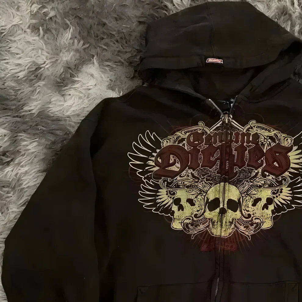 Men’s printed zip-up hooded jacket – men
