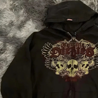Men’s printed zip-up hooded jacket – men