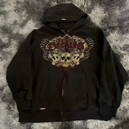 Men’s printed zip-up hooded jacket – men