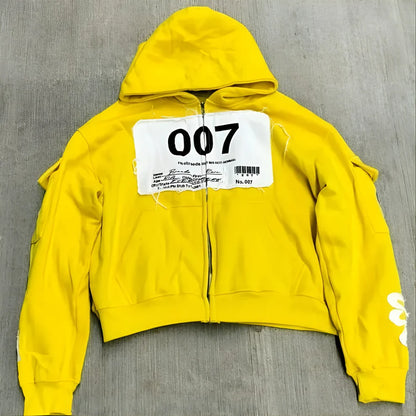 Men’s printed zip-up hooded jacket – men