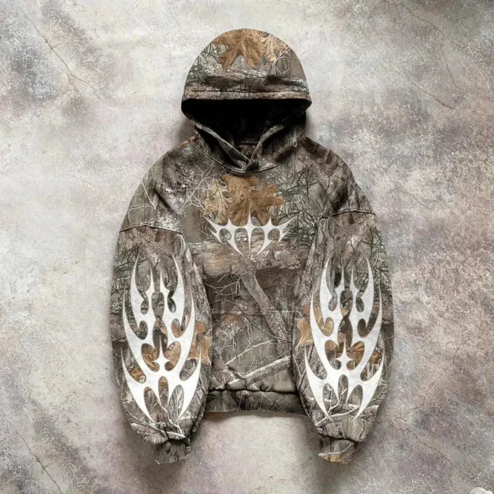 Men’s printed zip-up hooded jacket – men