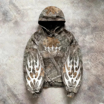 Men’s printed zip-up hooded jacket – men