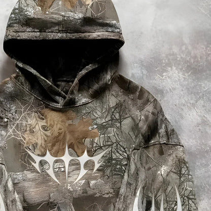Men’s printed zip-up hooded jacket – men