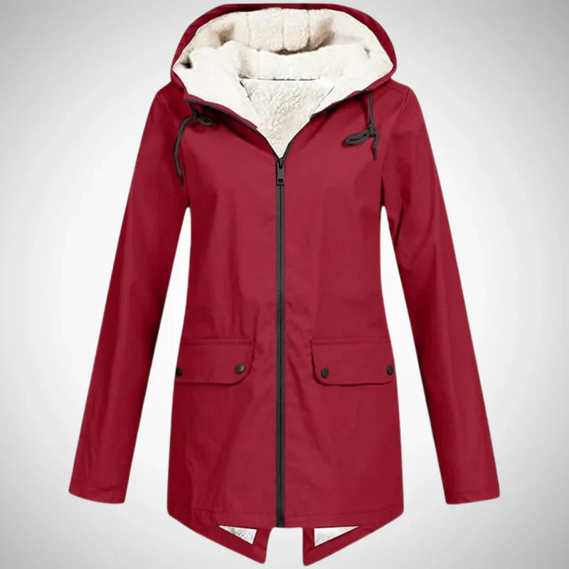Lucy fleece-lined raincoat for women