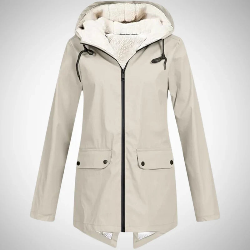 Lucy fleece-lined raincoat for women