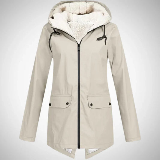 Lucy fleece-lined raincoat for women