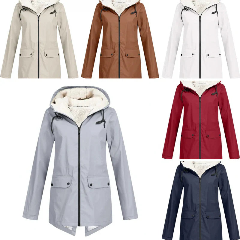 Lucy fleece-lined raincoat for women