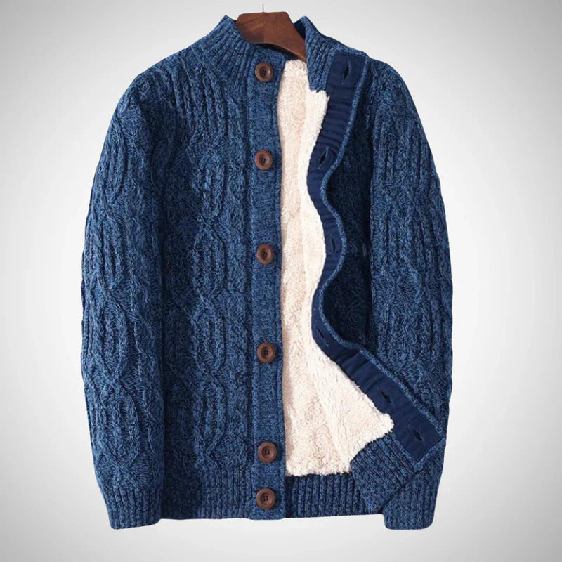 Douglas chunky cable cardigan – men